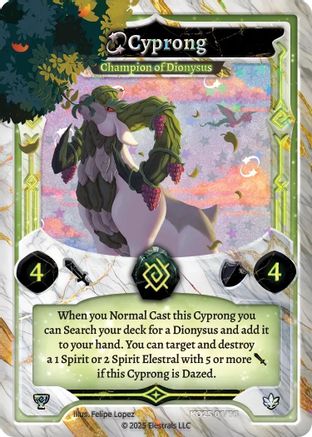 Image of Cyprong - Champion of Dionysus (Serialized) (KO25 /16) - Kissimmee Open 2025 Holo
