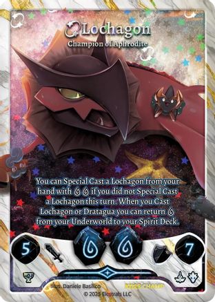 Image of Lochagon - Champion of Aphrodite (Champion) (KO25 CHAMP) - Kissimmee Open 2025 Holo