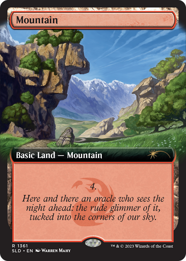 Image of Mountain (1361) (SLD-1361) - Secret Lair Drop: (Extended Art) Foil