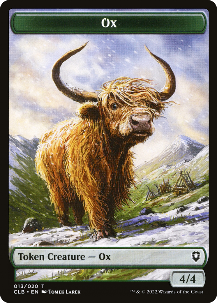 Image of Ox Token (CLB-013) - Battle for Baldur's Gate Tokens