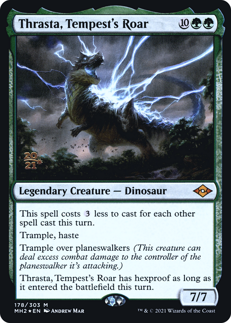 Image of Thrasta, Tempest's Roar (PRE-178) - Modern Horizons 2 Promos Foil