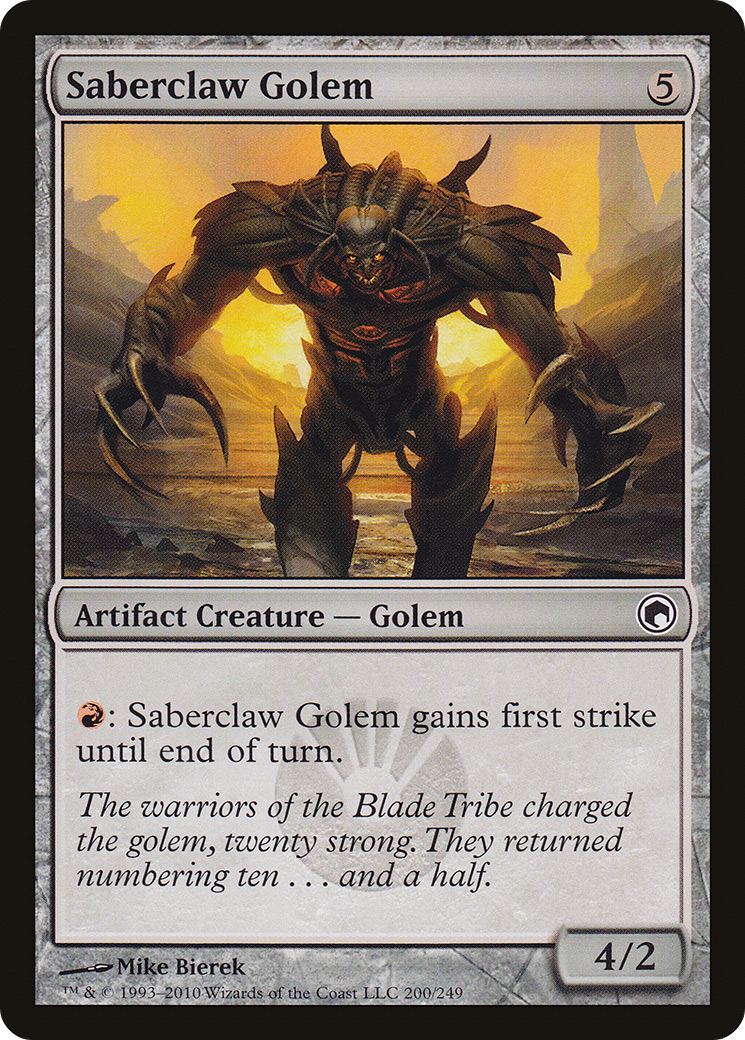 Image of Saberclaw Golem (SOM-200) - Scars of Mirrodin
