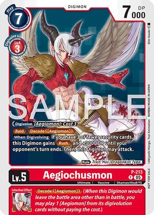 Image of Aegiochusmon (Official Store Tournament 2026 Vol. 1) (P-213) - Digimon Promotion Cards