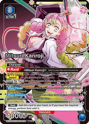 Image of Mitsuri Kanroji (034) (SR**) (UEX05BT/KMY-3-034) - UEX05BT Demon Slayer Kimetsu no Yaiba Vol2 Foil