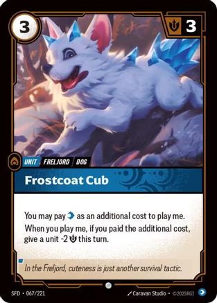 Image of Frostcoat Cub (067/221) - Spiritforged Foil