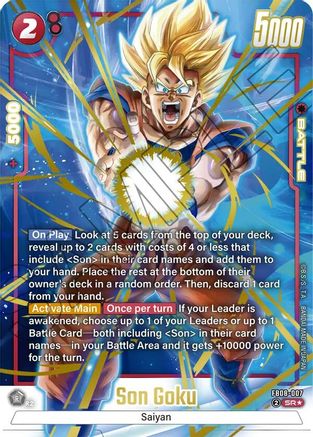 Image of Son Goku - FB08-007 (Alternate Art) (FB08-007) - Saiyans Pride Holofoil