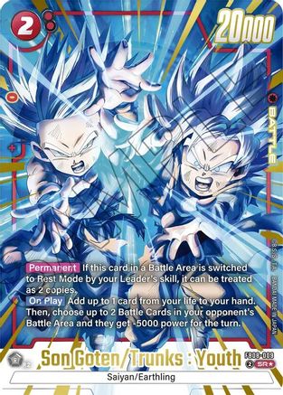 Image of Son Goten/Trunks : Youth (Alternate Art) (FB08-009) - Saiyans Pride Holofoil