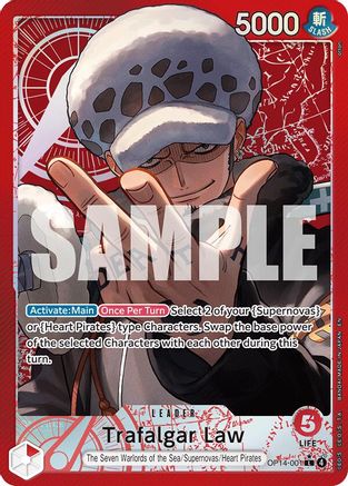 Image of Trafalgar Law (Alternate Art) (OP14-001) - The Azure Sea's Seven Foil