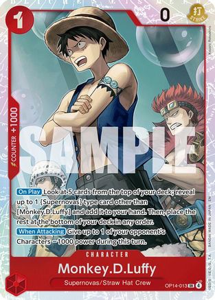 Image of Monkey.D.Luffy (OP14-013) - The Azure Sea's Seven Foil