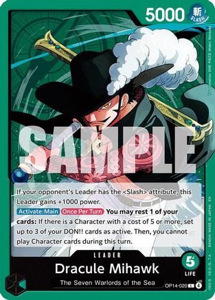 Image of Dracule Mihawk (OP14-020) - The Azure Sea's Seven