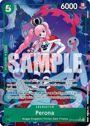 Image of Perona (Alternate Art) (OP14-033) - The Azure Sea's Seven Foil