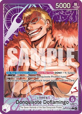 Image of Donquixhote Doflamingo (Alternate Art) (OP14-060) - The Azure Sea's Seven Foil