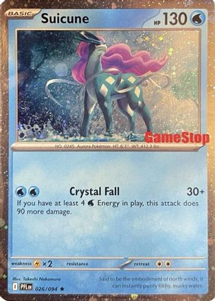 Image of Suicune (Cosmos Holo) (Gamestop Exclusive) 026  - Holofoil Miscellaneous Cards & Products - Promo