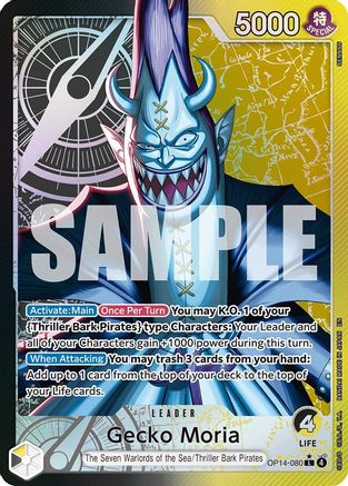 Image of Gecko Moria - OP14-080 (Alternate Art) (OP14-080) - The Azure Sea's Seven Foil