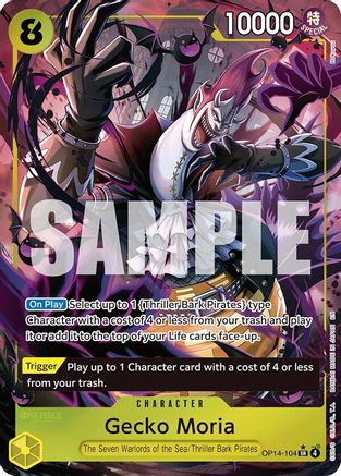 Image of Gecko Moria - OP14-104 (Alternate Art) (OP14-104) - The Azure Sea's Seven Foil