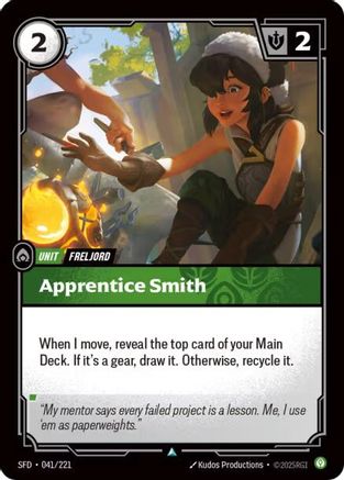 Image of Apprentice Smith (041/221) - Spiritforged Foil