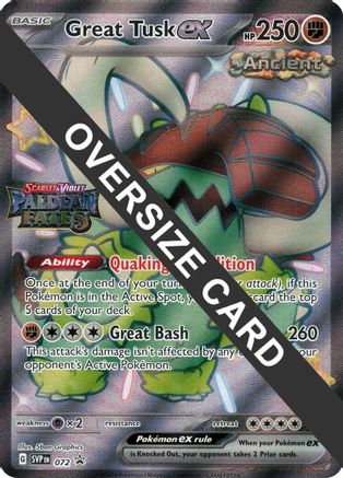Image of Great Tusk ex 072  - Holofoil Jumbo Cards - Promo