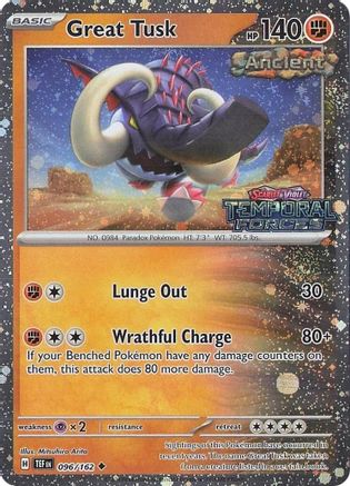 Image of Great Tusk 096/162  - Holofoil Miscellaneous Cards & Products - Uncommon