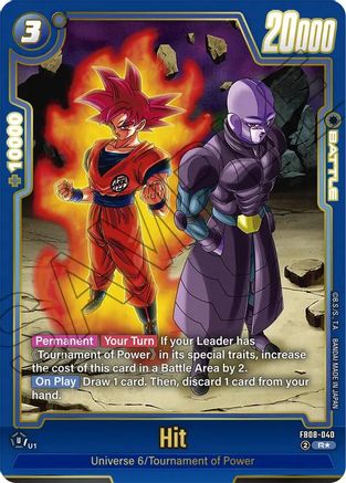 Image of Hit (Alternate Art) (FB08-040) - Saiyans Pride Holofoil