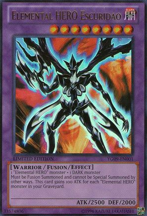 Image of Elemental HERO Escuridao (YG09-EN001) - Yu-Gi-Oh! GX Manga Promotional Cards Limited