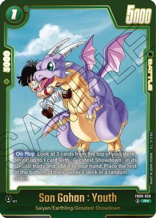 Image of Son Gohan : Youth - FB08-056 (Alternate Art) (FB08-056) - Saiyans Pride Holofoil