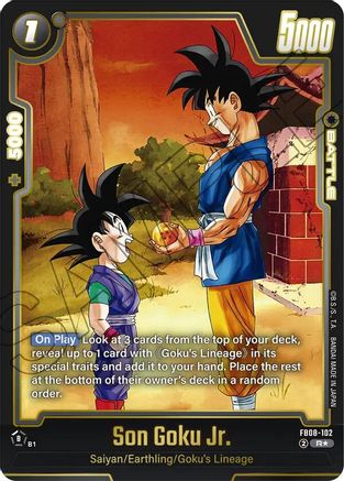 Image of Son Goku Jr. - FB08-102 (Alternate Art) (FB08-102) - Saiyans Pride Holofoil