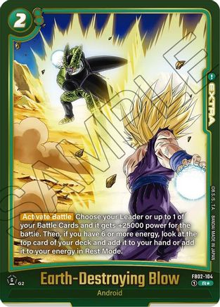 Image of Earth-Destroying Blow (Alternate Art) (FB02-104) - Blazing Aura Holofoil