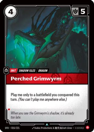 Image of Perched Grimwyrm (015/221) - Spiritforged