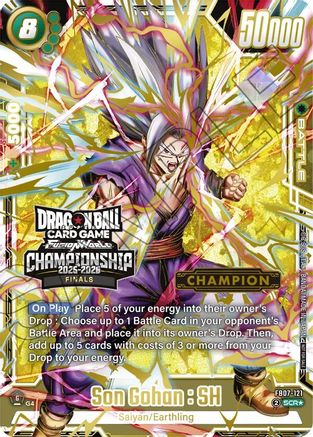 Image of Son Gohan : SH - FB07-121 (Championship 2025-2026 Finals Champion) (FB07-121) - Tournament and Championship Promos Holofoil