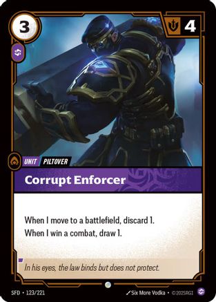 Image of Corrupt Enforcer (123/221) - Spiritforged Foil