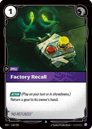 Image of Factory Recall (135/221) - Spiritforged