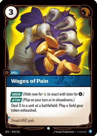 Image of Wages of Pain (070/221) - Spiritforged