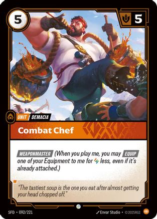 Image of Combat Chef (092/221) - Spiritforged Foil