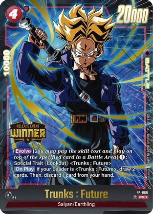 Image of Trunks : Future - FP-068 (Release Event Winner) (FP-068) - Fusion World Promotion Cards and Packs Holofoil