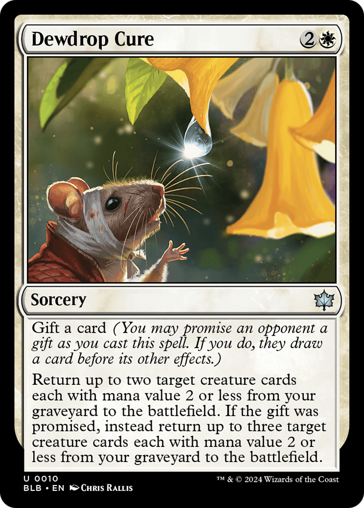 Image of Dewdrop Cure (BLB-010) - Bloomburrow Foil