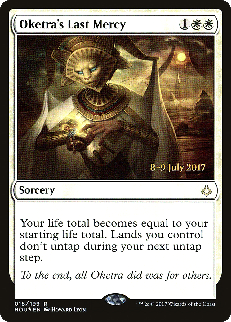 Image of Oketra's Last Mercy (PRE-18S) - Hour of Devastation Promos Foil