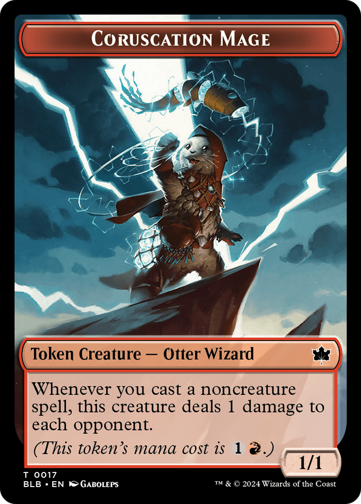 Image of Coruscation Mage Token (BLB-017) - Bloomburrow Tokens
