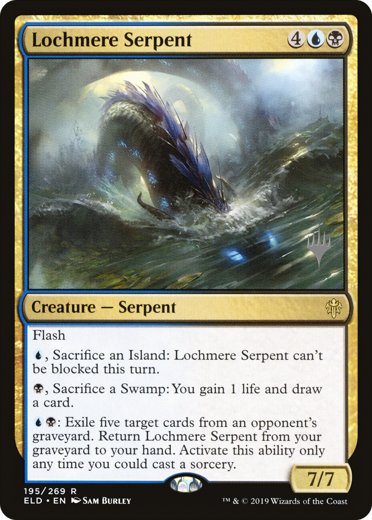 Image of Lochmere Serpent (PPELD-195P) - Throne of Eldraine Promos