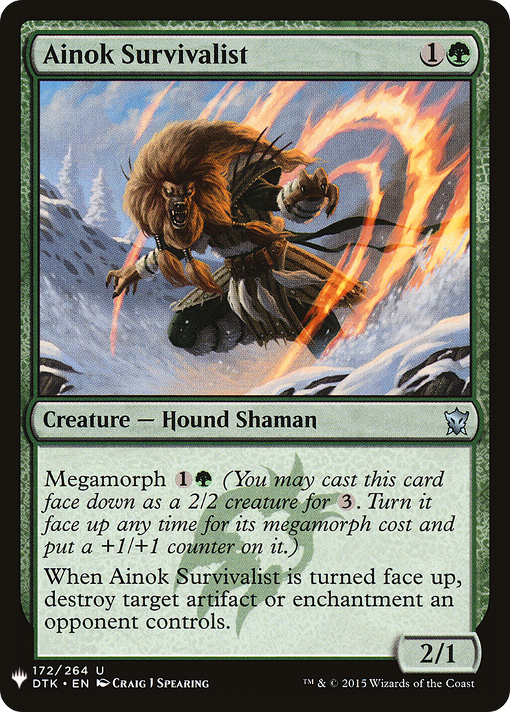 Image of Ainok Survivalist (LIST-172) - The List