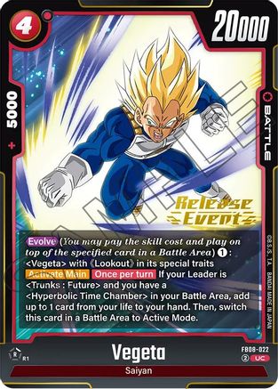 Image of Vegeta - FB08-022 (FB08-022) - Saiyans Pride Release Event Cards