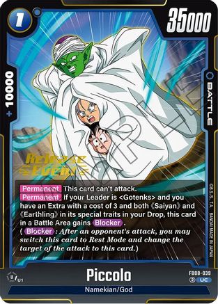 Image of Piccolo - FB08-039 (FB08-039) - Saiyans Pride Release Event Cards