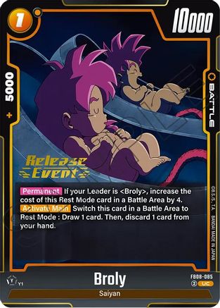Image of Broly - FB08-085 (FB08-085) - Saiyans Pride Release Event Cards