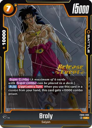 Image of Broly - FB08-088 (FB08-088) - Saiyans Pride Release Event Cards