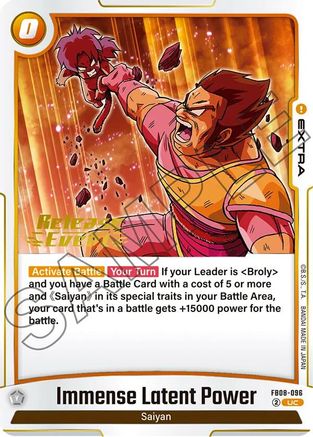 Image of Immense Latent Power (FB08-096) - Saiyans Pride Release Event Cards