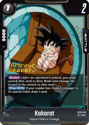 Image of Kakarot - FB08-098 (FB08-098) - Saiyans Pride Release Event Cards