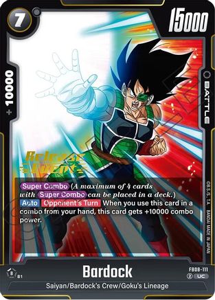 Image of Bardock - FB08-111 (FB08-111) - Saiyans Pride Release Event Cards