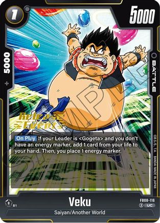 Image of Veku (FB08-116) - Saiyans Pride Release Event Cards