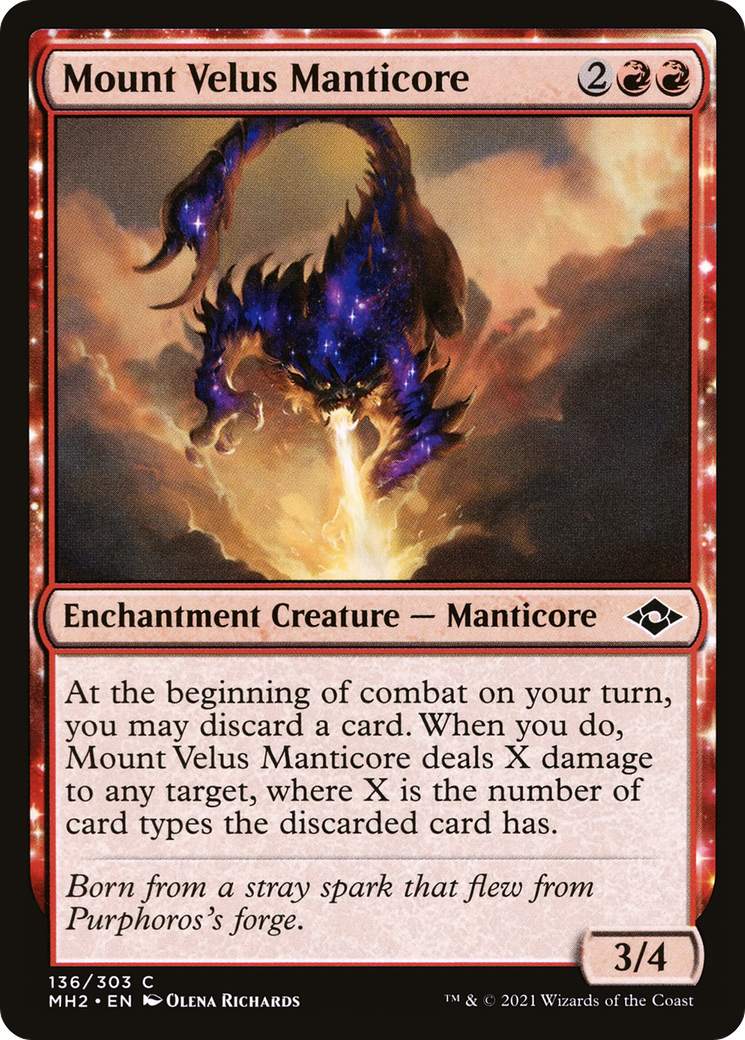 Image of Mount Velus Manticore (MH2-136) - Modern Horizons 2: (enchantment)