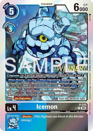 Image of Icemon (Official Store Tournament 2026 Vol. 1 Winner) (P-215) - Digimon Promotion Cards Foil