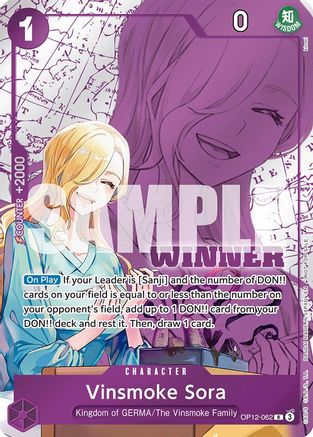 Image of Vinsmoke Sora (Winner Pack 2026 Vol. 1) (OP12-062) - One Piece Promotion Cards Foil